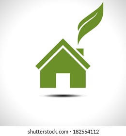 Bio green house icon