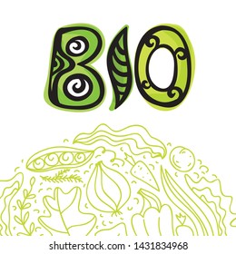 Bio. Green nature sign. Vector illustration
