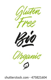 Bio. Hand drawn concept of healthy organic food for your design. Can be used for print (bags, posters, cards, stationery, packaging) and for web (banners, advertisement).