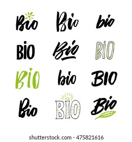 Bio. Hand drawn concept of healthy organic food for your design. Can be used for print (bags, posters, cards, stationery, packaging) and for web (banners, advertisement).
