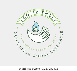 Bio hand eco friendly is a vector illustration for any use