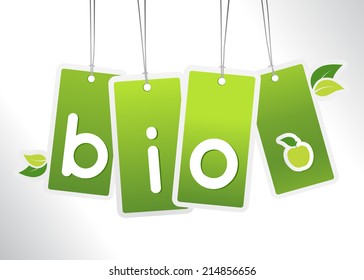 Bio hanging cards.