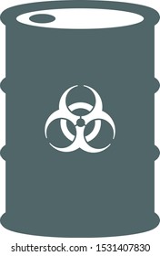 Bio hazard barrel icon. Vector illustration