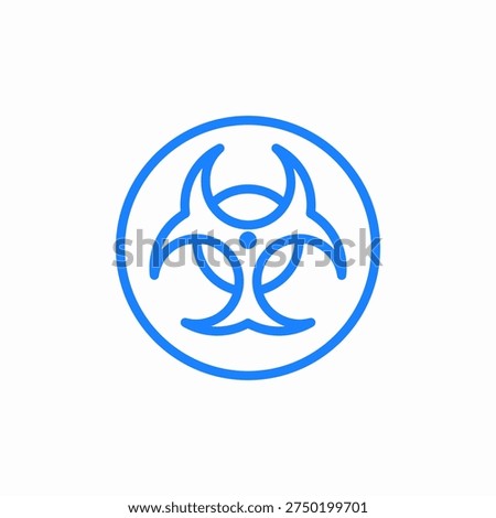 bio hazard biohazard hazardous danger icon sign vector