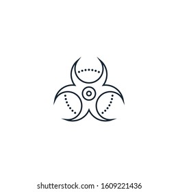 bio hazard creative icon. From War icons collection. Isolated bio hazard sign on white background