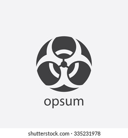bio hazard cut identity template icon design element