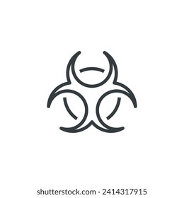 Bio hazard danger toxic icon, vector illustration