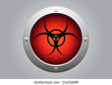 Bio hazard Dark red button