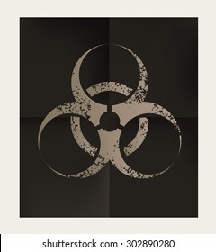 Bio hazard design on black background,vector