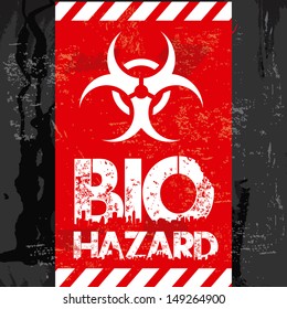 bio hazard design over black background vector illustration 