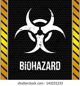 bio hazard design over wall background vector illustration