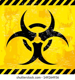 bio hazard design over yellow background vector illustration 