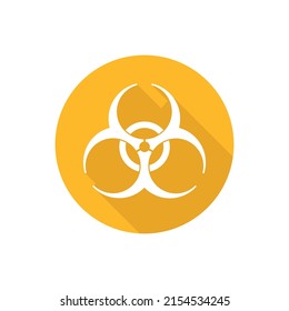 Bio Hazard Flat Icon With Shadow