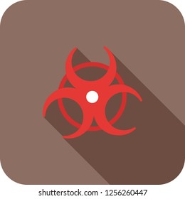 Bio hazard Flat multi color long shadow icon