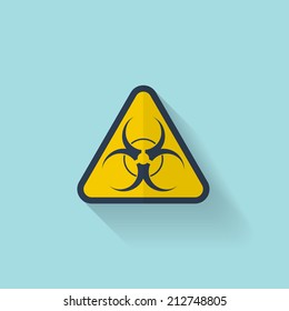 Bio Hazard Flat Web Icon.