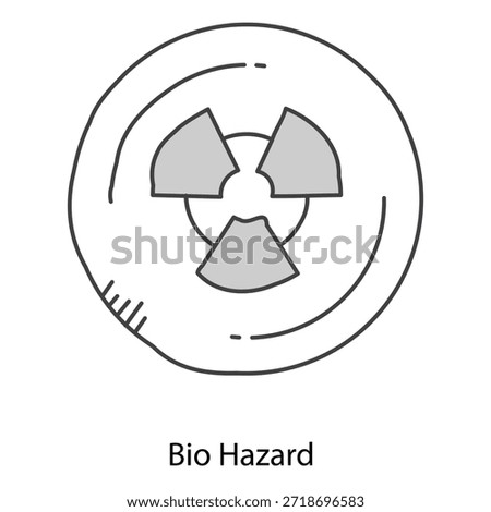 Bio Hazard Graphic Icon Depicting Dangerous Toxic Contamination For Restricted Safety Zones