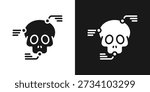 Bio Hazard Icon In Black And White Glyph Style
