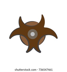 bio hazard icon flat color