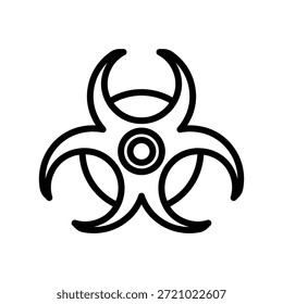 Bio hazard icon, Line Vector graphics
