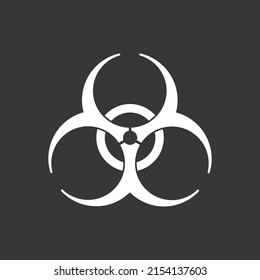 Bio hazard icon grey background