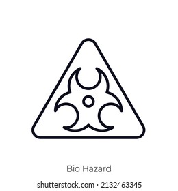 Bio Hazard icon. Outline style icon design isolated on white background