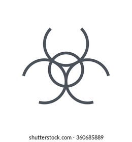 Bio hazard icon suitable for info graphics, websites and print media and  interfaces. Line vector icon.