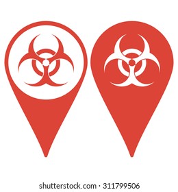 Bio Hazard Icon - Vector Web Illustration, Easy Paste To Any Background.