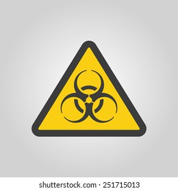 The bio hazard icon.symbol. Flat Vector illustration