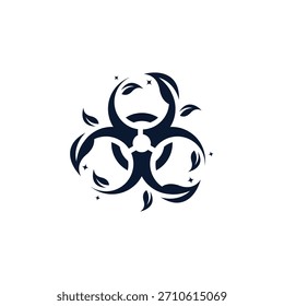 Diseño del logotipo de la hoja de peligro biológico