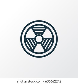 Bio Hazard Outline Symbol. Premium Quality Isolated Radiation  Element In Trendy Style.