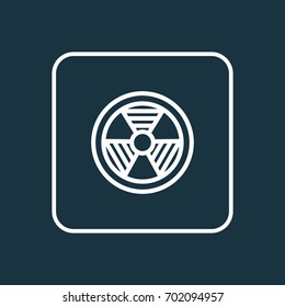 Bio Hazard Outline Symbol. Premium Quality Isolated Radiation  Element In Trendy Style.