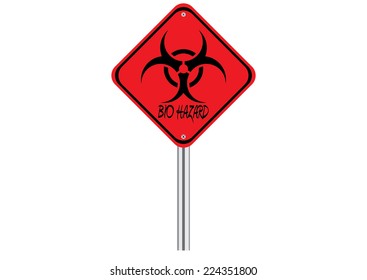 Bio Hazard Road Sign. Vector