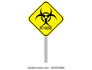 Bio Hazard Road Sign. Vector
