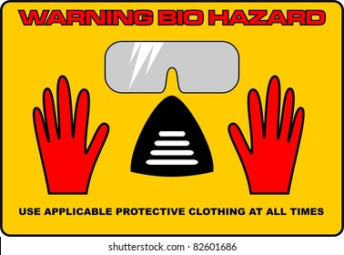 Bio hazard safety and warning poster