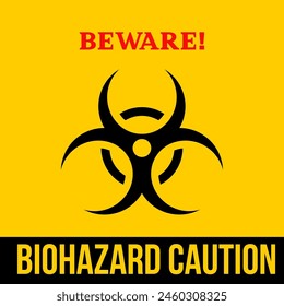 Diseño de Vector plano Bio hazard Sign Alert