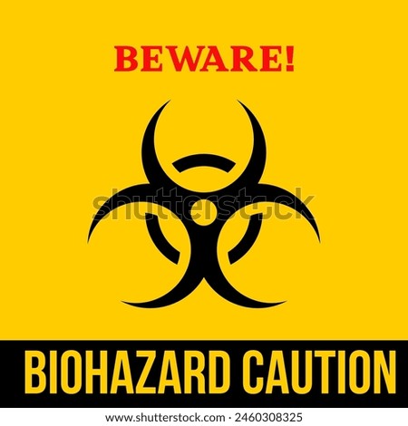 Bio hazard Sign Alert flat vector design