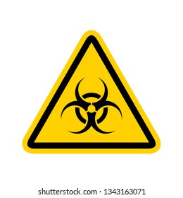 Bio hazard sign caution. Biological danger toxic symbol, virus risk, biohazard alert.