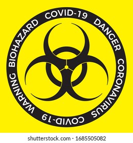 Bio hazard sign. Coronavirus COVID-19 outbreak