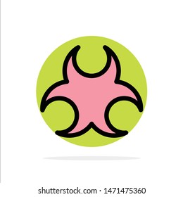 Bio, Hazard, Sign, Science Abstract Circle Background Flat color Icon