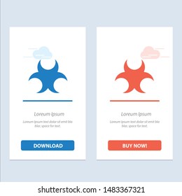 Bio, Hazard, Sign, Science  Blue and Red Download and Buy Now web Widget Card Template