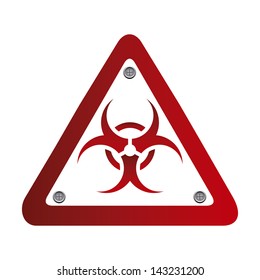 bio hazard signal over white background vector illustration