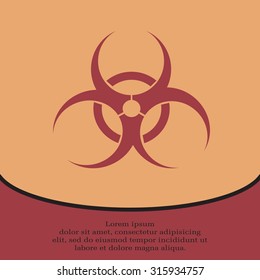 Bio hazard symbol vector sign isolated 