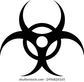Icono de Vector de peligro biológico, icono negro editable relacionado con la ciencia