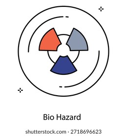 Icono De Advertencia De Peligro Biológico Que Representa Un Riesgo Biológico Peligroso Para La Seguridad Y La Protección