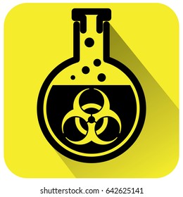 Signo de advertencia de peligro de bio. Ilustración del vector