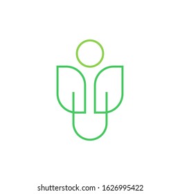 Bio health logo template vector icon design