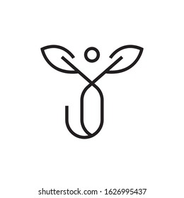 Bio health logo template vector icon design