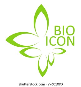 BIO icon. Ecological design element