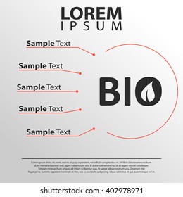 bio icon. infographics template