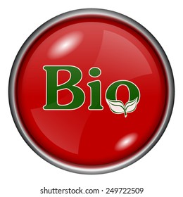 Bio icon. Internet button on white background. 